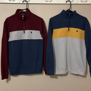 Izod quarter zip sweatshirts